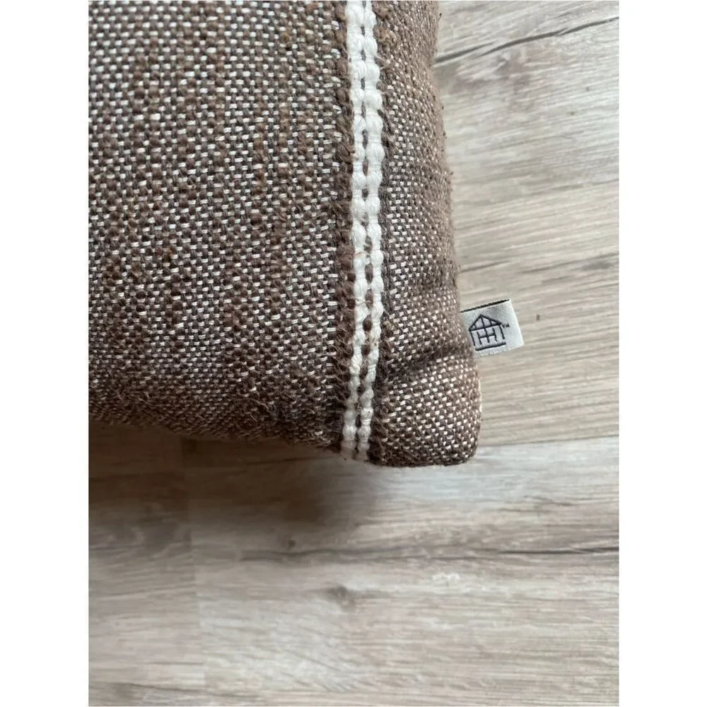Hearth & Hand Brown Woven Stripe Decorative Throw Pillow